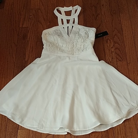Lulus All My Daydreams White Lace Skater Dress XS - Picture 7 of 12
